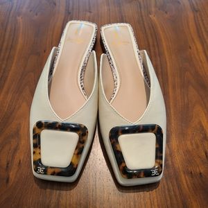 NWOB|Minor Flaw|Sam Edelman Lavina Ivory Mules